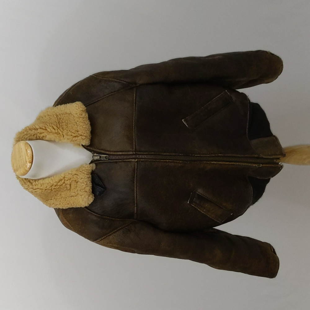 Schott NYC B-6 Type Sheepskin Flight Leather Jacket